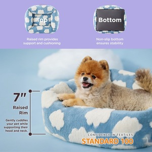 <span class=keywords><strong>Cama</strong></span> para Mascotas Universal para las Cuatro Estaciones, Cálida y Acogedora, Rectangular, Lavable, Desmontable, de Felpa Jacquard, para Interiores - Product Image 6