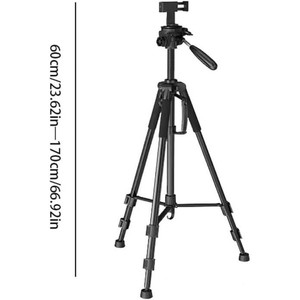 Trépied en métal noir super léger de 1,7 m pour la fixation de supports, compatible avec tous les smartphones, appareils photo ou télescopes - Product Image 2