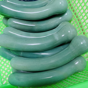 Varita de Masaje Yoni de Cristal de Aventurina Verde Natural Curativa, Juguete Sexual para Mujeres, Dildo para Punto G, Varitas Yoni Curvas de Jade con Forma de Pene - Product Image 5