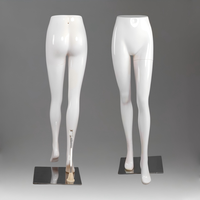 Maniquí de exhibición de media figura para pantalones, modelo de exhibición para escaparates, maniquí de cuerpo inferior femenino para lencería, soporte de exhibición blanco brillante