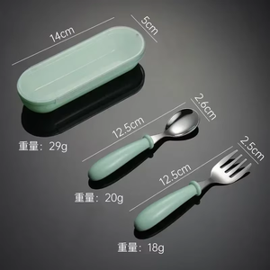 Stainless Steel BPA Free Kid Children Spoon & Fork Cutlery <b>Set</b> - Product Image 5