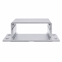 Boîtier de commande en aluminium extrudé 110*37*105mm, finition sablée argentée, avec flanges de montage à trou de serrure, plaques d'extrémité à 4 vis, module IP54