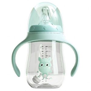 Biberon d'alimentation pour bébé 3-en-1 anti-étouffement, motif animal de dessin animé, en PP de qualité alimentaire, vente en gros - Product Image 1