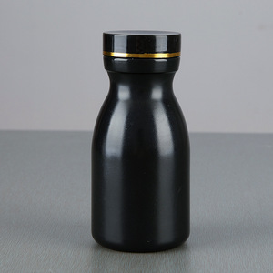 Petite bouteille ronde en PEHD de 100 CC pour médicaments liquides, emballage de comprimés, impression sérigraphique, logo personnalisé, bouteille vide avec bouchon à vis pour jus - Product Image 3