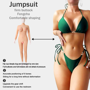 Shemale Silicone Seins Meme Vagin Full Body Suit pour Crossdresser Drag Queen Breast Form Fesses Pad Breast Plate False Pussy - Product Image 5