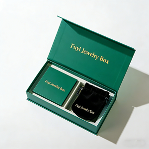 Customized Logo Luxury Rectangle Jewelry <b>Boxes</b> Velvet Bags Set <b>Boxes</b> High-end Magnetic Closure Cardboard Storage Packaging Gift - Product Image 6