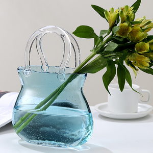 <strong>Glass</strong> <strong>Bag</strong> <strong>Vase</strong> Creative Flower <strong>Glass</strong> <strong>Vase</strong> Fish Culture New Design Home Office Kitchen Decoration <strong>Bag</strong> Shape <strong>Glass</strong> Purse <strong>Vase</strong> - Product Image 3