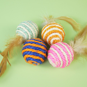 Sisal Ball <b>Cat</b> Toy Durable Chew Toy For <b>Cats</b> All Seasons Pet Plaything - Product Image 2