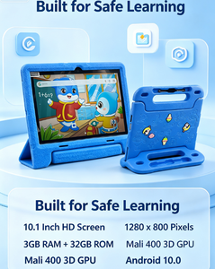 Tablette pour enfants P37PRO 10,1 pouces, Android 10, Quad Core, 3 Go + 32 Go, écran HD 1280*800, 5000 mAh, tablette éducative pour enfants avec protection contre les chocs - Product Image 2