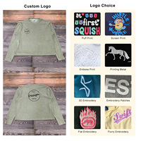 Pull ras du cou côtelé à logo brodé sur mesure Vente en gros 400 GSM Vintage Boxy Sweat-shirt ras du cou pour hommes