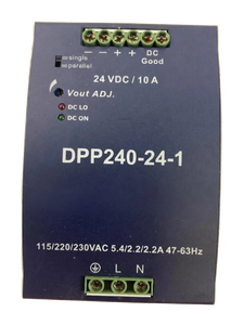 Fuente de Alimentación para Riel DIN DPP240-24-1, 24VDC 10A, Fuente de Alimentación Conmutada Industrial AC-DC, Entrada 115/220/230VAC - Product Image 2