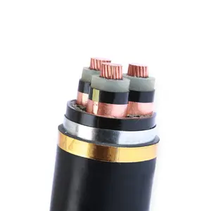 3 Core 1kv-35kv Xlpe Insulation Steel Tape Armoured Pvc Sheath Mv Cu Power Cable Underground Direct Burial