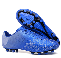 Chaussures de football unisexes pour adultes et enfants - Tige en PVC, doublure en mesh respirant, semelle extérieure en caoutchouc durable pour l'école