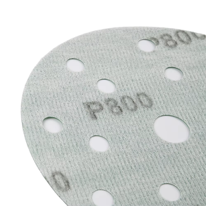 Papel de <span class=keywords><strong>Lija</strong></span> <span class=keywords><strong>Circular</strong></span> Verde de 150 mm (6 Pulgadas) con 15 Orificios y Revestimiento Posterior, con Excelente Resistencia al Desgarro - Product Image 2