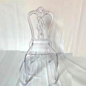 Chaise <span class=keywords><strong>Prince</strong></span> transparente acrylique cristal chaise de mariage pour dîner - Product Image 6