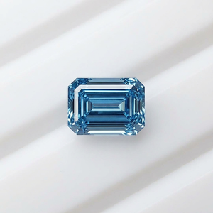 Diamante Suelto de Laboratorio con Corte Esmeralda Azul VS2 de 6 Quilates, Color Azul Fantasía - Product Image 1