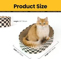 Chat grattoir carton rond chatons planche à gratter ovale chat grattoir bol pour intérieur Kitty meulage griffe