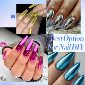 Poudre à ongles en titane solide chromé, effet miroir électro-plaqué, pigment brillant, poussière magique pour la manucure et l'art des ongles - Product Image 3