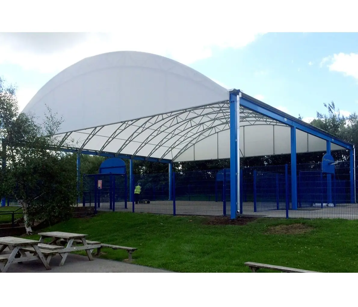 Kustom raket tenis lapangan struktur membran atap tenda raket tenis dengan atap