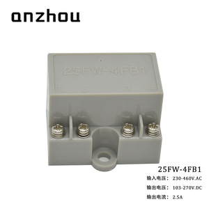 Redresseur de frein Anzhou 25FW-4FB1, redresseur demi-onde 230-460VAC 103-270VDC 2.5A pour frein de moteur - Product Image 2