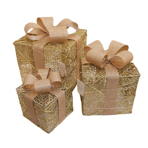 Boîte Cadeau Kraft Avec Couvercle - 27x20x9 Cm - Inclut Herbe De Raffia, Carte, Fleurs, Figurine - Pour Mariage, Anniversaire