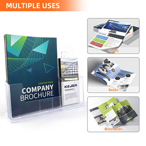 حامل أوراق سطح مكتب أكريليك شفاف ، حامل كتيب أدبي ، حامل عرض مستندات معارض تجارية - Product Image 4