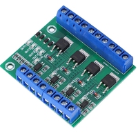 Four-way MOS tube/field effect tube module amplifier circuit board/driver module 4-way optocoupler isolation DC 4-channel MOSFET