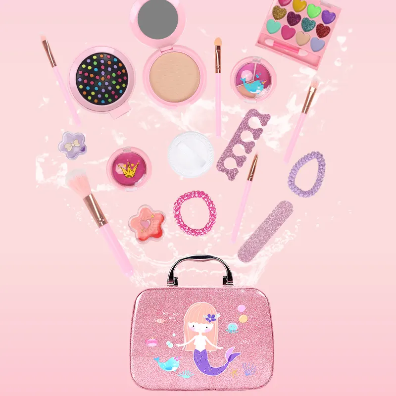 Hete Verkoop Doen Alsof Speelgoed En Hobby 'S Prinses Kit Cosmetica Tas Set Make-Up Beauty Mode Speelgoed Voor Kinderen Meisje Echt