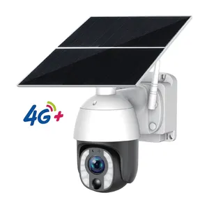 UBOX Colorful Night Vision 3MP Solar Powered CCTV Wireless Camera 4G Outdoor IP66 Waterproof Solar WiFi IP PTZ Camera