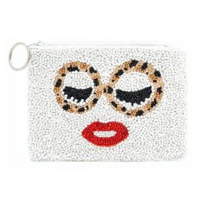 Handmade Beaded Fabric Mini Coin <b>Purse</b> Top Zipper Closure Pouch Perfect Carry Key Cash Card Multipurpose Use Women Girl Gift - Product Image 2