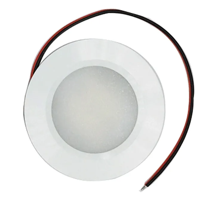 Nuovo Soffitto Lampada 10-30V 3W Da Incasso 68 millimetri Caravan Luce HA CONDOTTO LA Luce Puck per Camper Bianco lunetta Lampadina