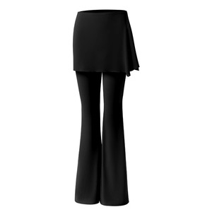 Pantalones de Yoga de Cintura Alta para Mujer, Talla Grande, Levanta Glúteos, Culottes Largos, Cintura Elástica, Resistentes a las Arrugas, Nailon/Spandex - Product Image 2