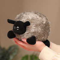 Peluche chiot gris et noir mignon et moelleux, jouet en peluche doux, décoration d'intérieur, coussin décoratif, accessoires pour filles, cadeau