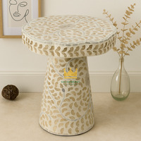 Nouvelle conception moderne, table d'appoint multifonctionnelle en mosaïque de nacre, table d'appoint de salon, prix bas en provenance du Vietnam