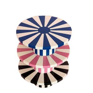Luxury Handmade Striped Resin Craft <b>Cake</b> <b>Stand</b> Dishwasher Safe Dessert Display Pedestal Wedding Birthday Party Bakery Table - Product Image 1