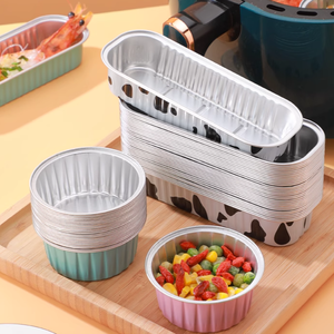 4 oz nhỏ dùng một lần nhôm lá cupcake ly đầy màu sắc lá <span class=keywords><strong>container</strong></span> cho giáng sinh Đảng <span class=keywords><strong>PP</strong></span> nhựa Baking cup - Product Image 1