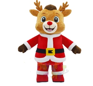 Costume de mascotte gonflable de père Noël de bonhomme de neige de <span class=keywords><strong>renne</strong></span> géant pour Noël Cosplay Fancy Dress Celebration Props - Product Image 1