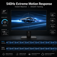 Monitor Gaming 27 Inci 540Hz Panel IPS FHD 1920x1080 Refresh Rate Ultra Tinggi Layar Esports Pabrik OEM ODM