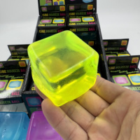 JY Cubes Squishy Scintillants à Presser Couleurs Vives Texture Douce Polyuréthane Jouets Anti-Stress Puzzle 14+