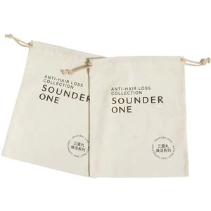 High Quality Cotton Linen Skincare Cosmetic Gift Storage <b>Pouch</b> Reusable <b>Drawstring</b> Makeup Cotton Dust Bag - Product Image 2