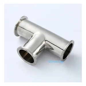 Ngành công nghiệp thực phẩm 304 thép không gỉ vệ sinh ferrule 3 cách TEE nối ống phù hợp