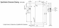 DOMENZI GL120R-N-V3 Capteur à fente à lumière rouge, faisceau visible, largeur de fente 120 mm, NPN, détection tout autour, 2 kHz, pour usage général