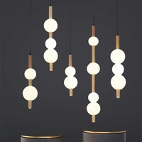 Lustre suspendu moderne personnalisable en perles de Bouddha circulaires, hauteur réglable, certifié CE RoHS, pour villa et hôtel