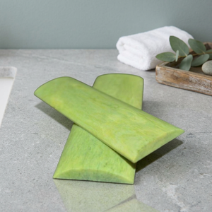 Manche de couteau artisanal indien en os de chameau vert citron, stabilisé, technique de teinture, poli, artisanat naturel de haute qualité - Product Image 3
