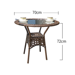 Juego de Muebles de Jardín de Mimbre Sintético para Exteriores con Mesa de Vidrio de Diseño Único y Económico, Ideal para <span class=keywords><strong>Bistro</strong></span> - Product Image 4