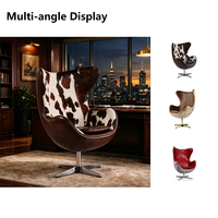 Chaise en Aluminium d'aviation spitfire wing back, chaises de bureau pivotantes en cuir véritable rustique vieilli, chaises de salon d'hôtel