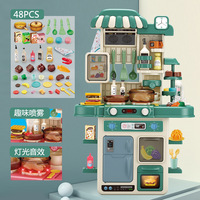 Dropshipping Shopify : Nouveau jeu de cuisine pour enfants avec évier pulvérisateur, jouet de cuisson, aliments qui changent de couleur, lumière et son – Cadeau de Noël