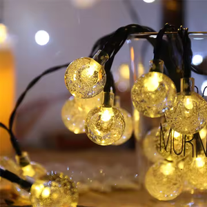 Boule de cristal solaire étanche pour l'extérieur de 7.5m, 8 modes d'éclairage, décoration de vacances, 50 LED, guirlandes lumineuses solaires - Product Image 2