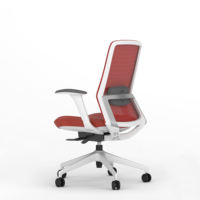 Chaise de bureau ergonomique à dossier moyen, chaise en maille confortable, chaise en tissu réglable en hauteur, chaise de salle de réunion, mobilier de bureau