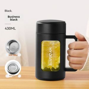 Vaso de Agua de Vidrio de Verano con Diseño Elegante para Mujer, Anticaída, Doble Capa, Aislamiento Térmico, Portátil, Sencillo, Taza Especial para Té de Flores - Product Image 6